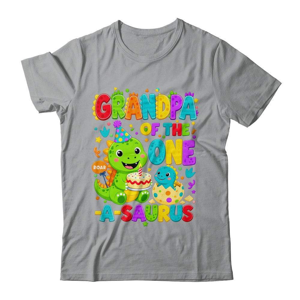 Grandpa Of The One-A-Saurus 1St Birthday Boy T-Rex Dinosaur Shirt & Hoodie | siriusteestore