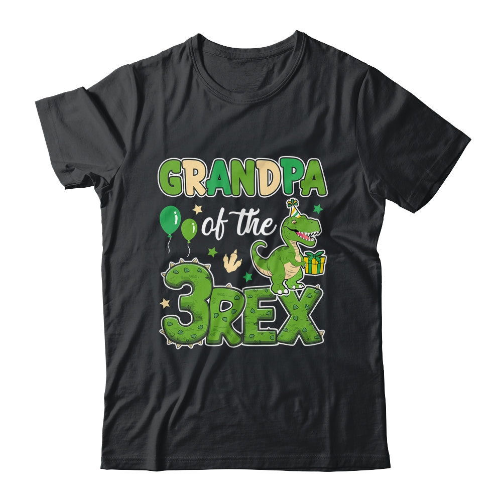 Grandpa Of The Three Rex Birthday Dinosaur Family Matching Shirt & Hoodie | siriusteestore