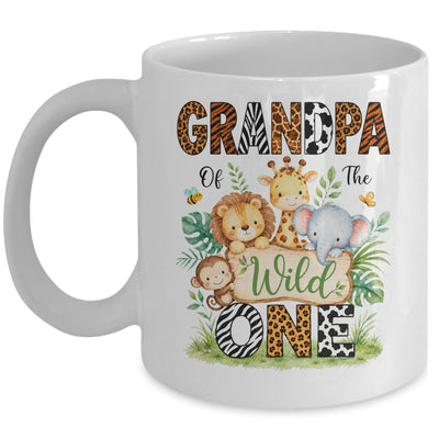 Grandpa Of The Wild One First Birthday Boy Jungle Safari Mug | siriusteestore