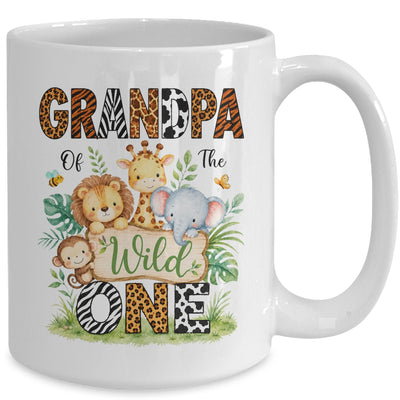 Grandpa Of The Wild One First Birthday Boy Jungle Safari Mug | siriusteestore
