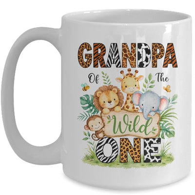 Grandpa Of The Wild One First Birthday Boy Jungle Safari Mug | siriusteestore