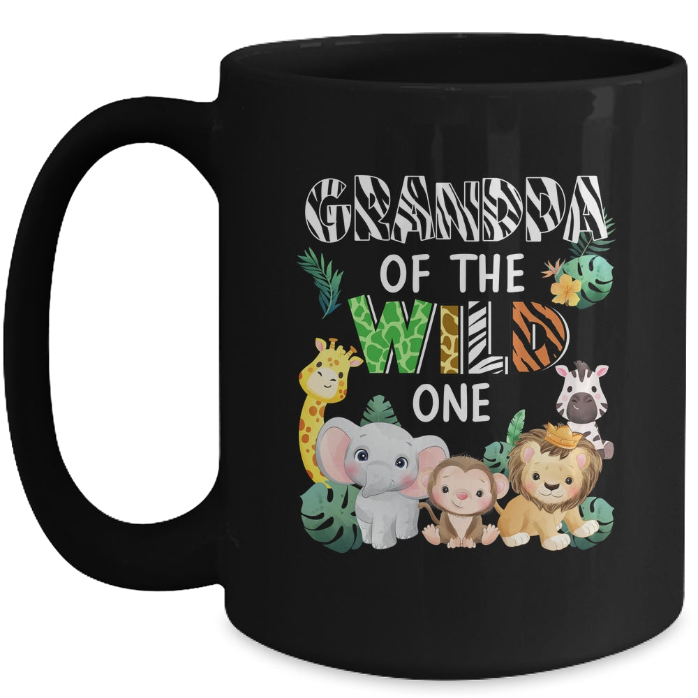 Grandpa Of The Wild One Zoo Theme Birthday Safari Animal Mug | siriusteestore