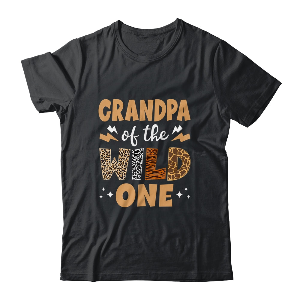 Grandpa Of Wild One Jungle 1st Birthday Party Leopard Shirt & Hoodie | siriusteestore