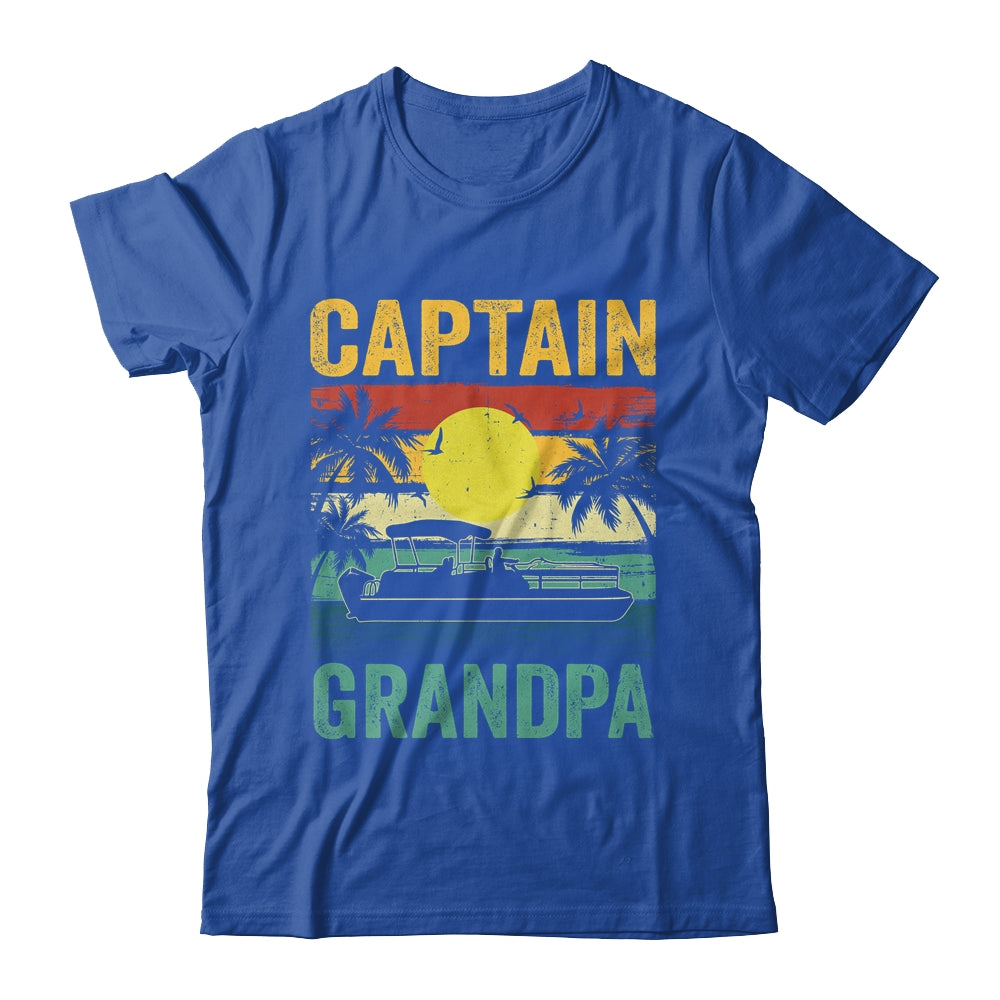 Grandpa Pontoon Boat Captain I Old Man Pontoon Boating Men Shirt & Hoodie | siriusteestore
