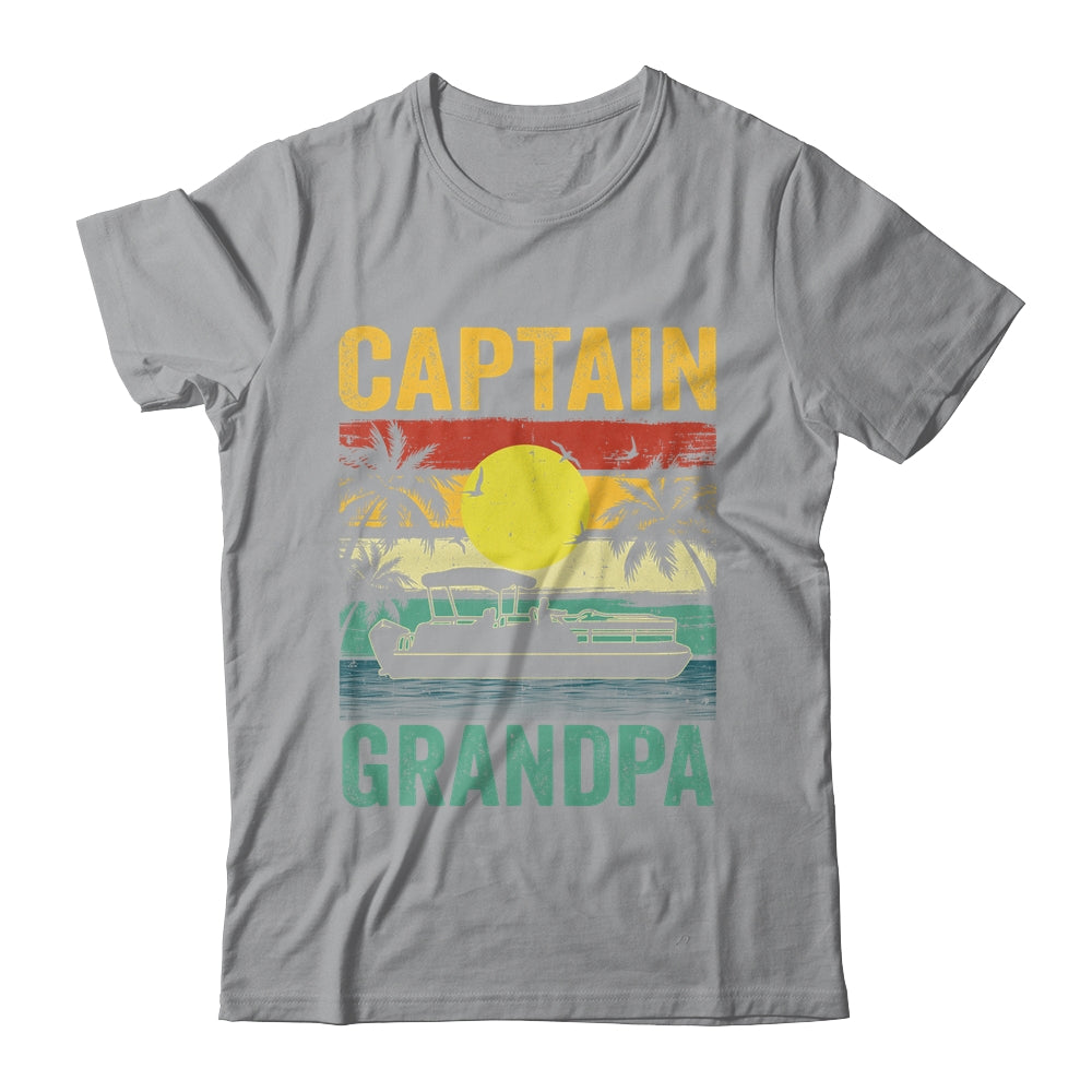 Grandpa Pontoon Boat Captain I Old Man Pontoon Boating Men Shirt & Hoodie | siriusteestore