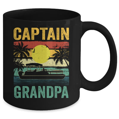 Grandpa Pontoon Boat Captain I Old Man Pontoon Boating Men Mug | siriusteestore