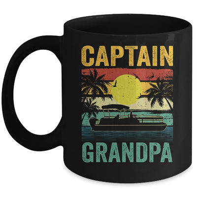 Grandpa Pontoon Boat Captain I Old Man Pontoon Boating Men Mug | siriusteestore