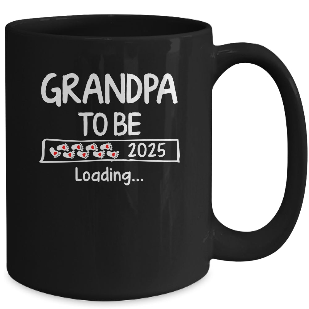 Grandpa To Be 2025 Loading Promoted To Grandpa Est 2025 Mug | siriusteestore