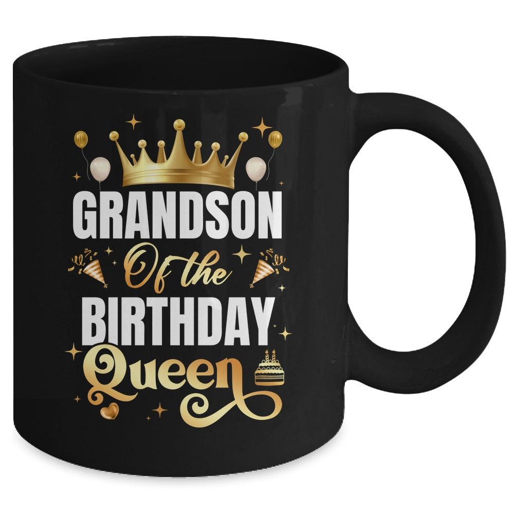 Grandson Of The Birthday Queen Funny Matching Birthday Party Mug | siriusteestore