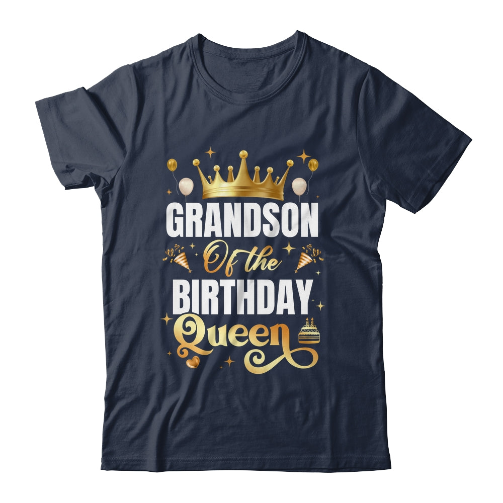 Grandson Of The Birthday Queen Funny Matching Birthday Party Shirt & Hoodie | siriusteestore