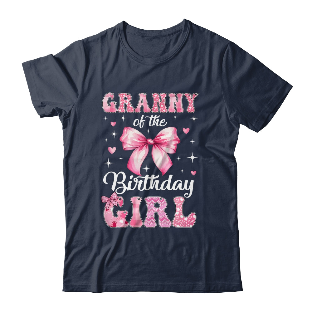 Granny Of Birthday Girl Coquette Bow Matching Family Shirt & Hoodie | siriusteestore