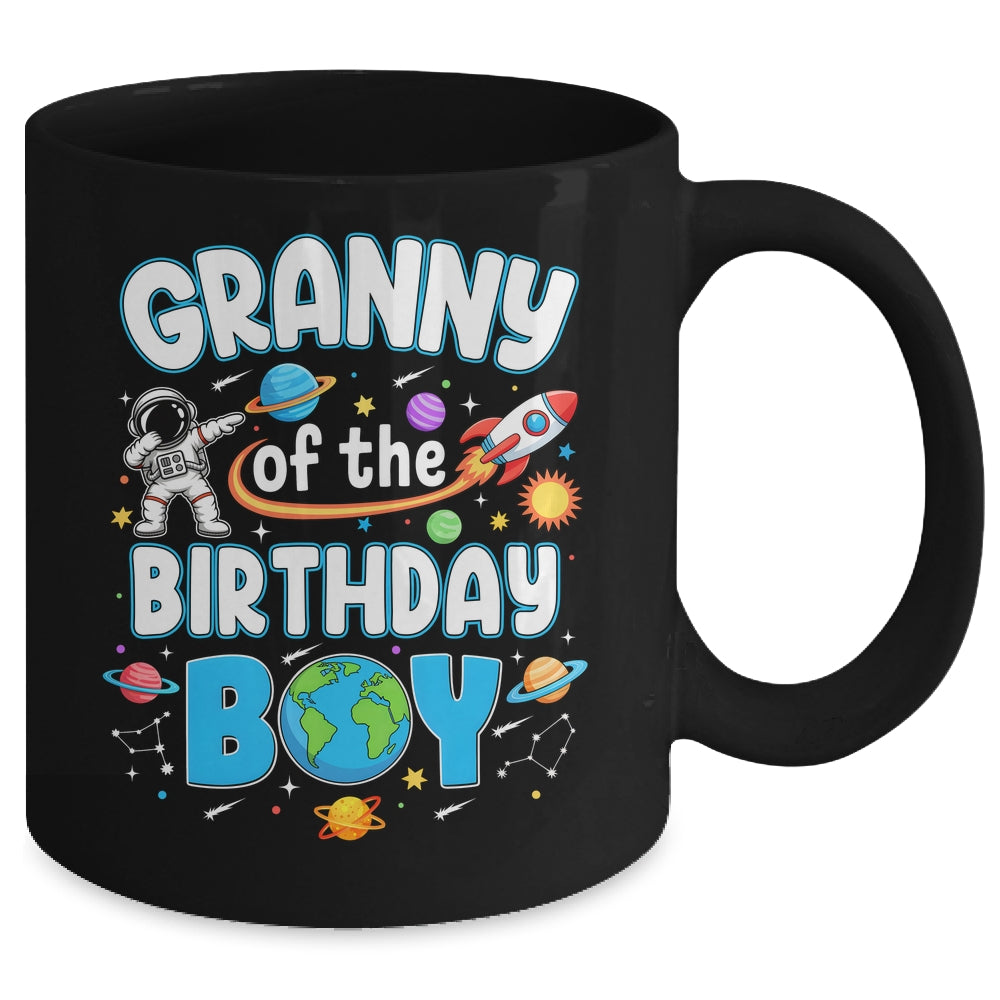 Granny Of The Birthday Boy Astronaut Family Space Planets Mug | siriusteestore