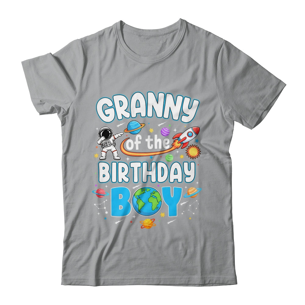 Granny Of The Birthday Boy Astronaut Family Space Planets Shirt & Hoodie | siriusteestore