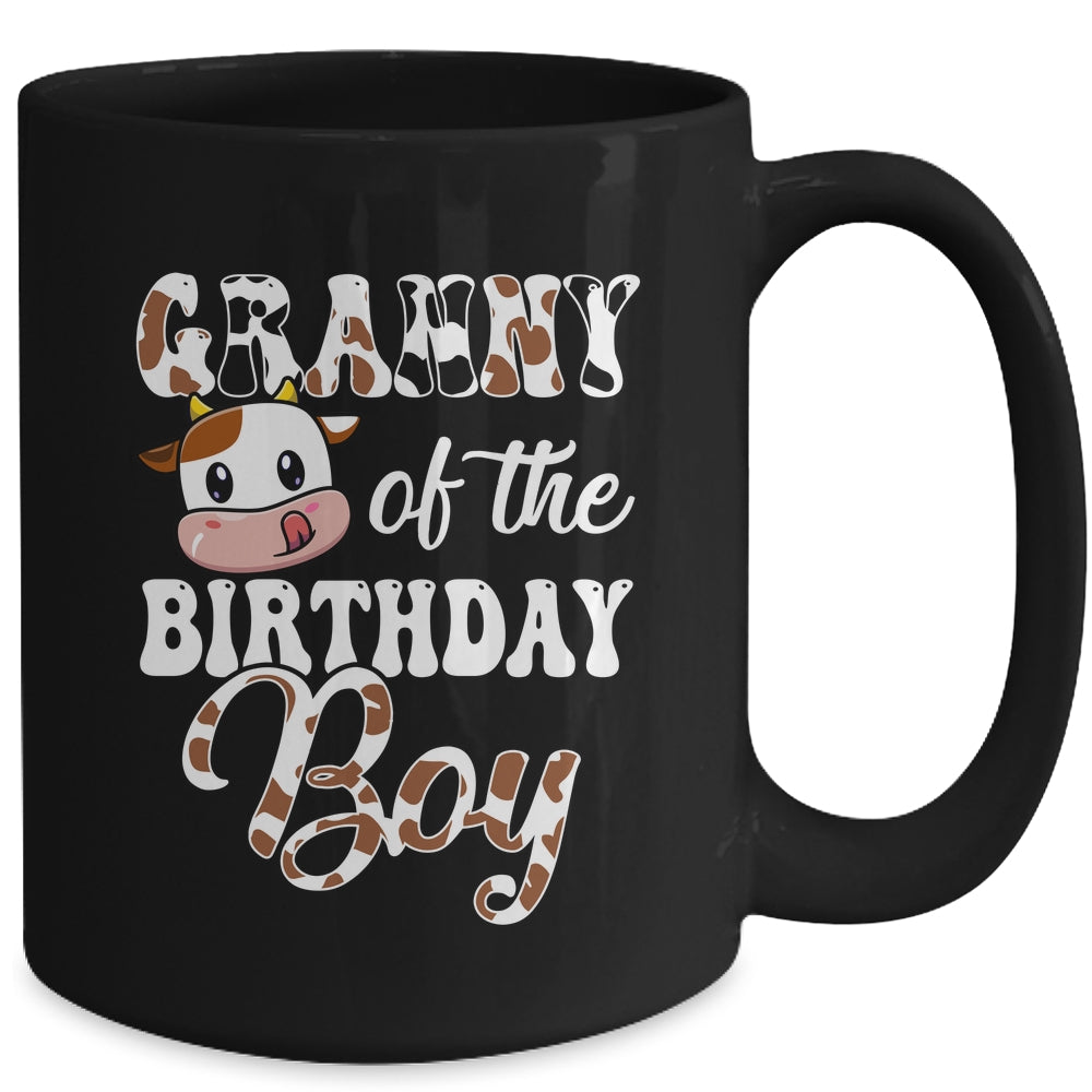 Granny Of The Birthday Boy Cow Farm 1st Birthday Boy Mug | siriusteestore