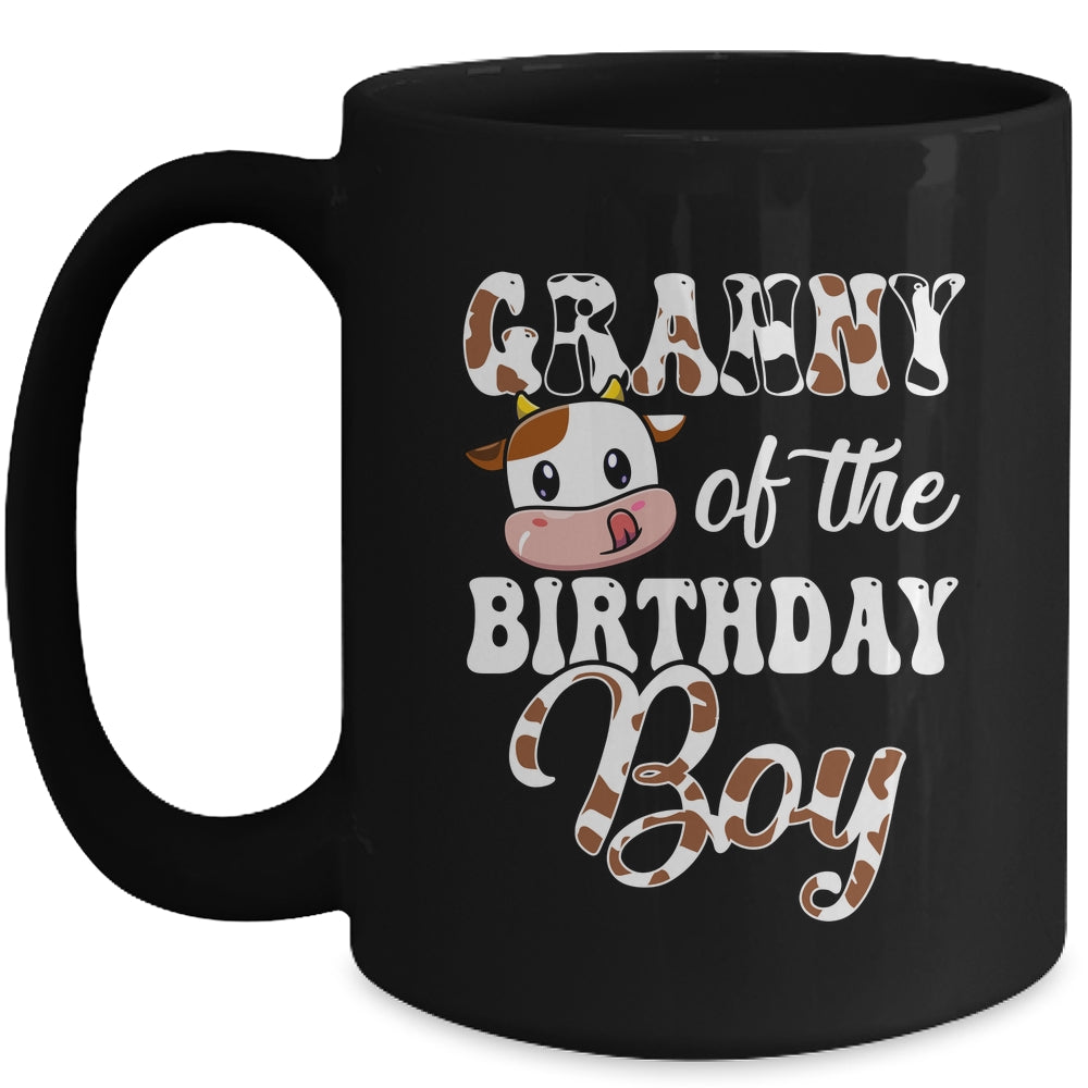 Granny Of The Birthday Boy Cow Farm 1st Birthday Boy Mug | siriusteestore
