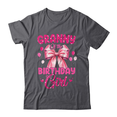 Granny Of The Birthday Girl Coquette Bow Matching Family Shirt & Hoodie | siriusteestore