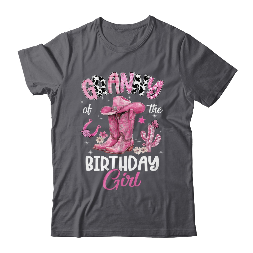 Granny Of The Birthday Girl Pink Cowgirl Western Cow Girl Shirt & Hoodie | siriusteestore