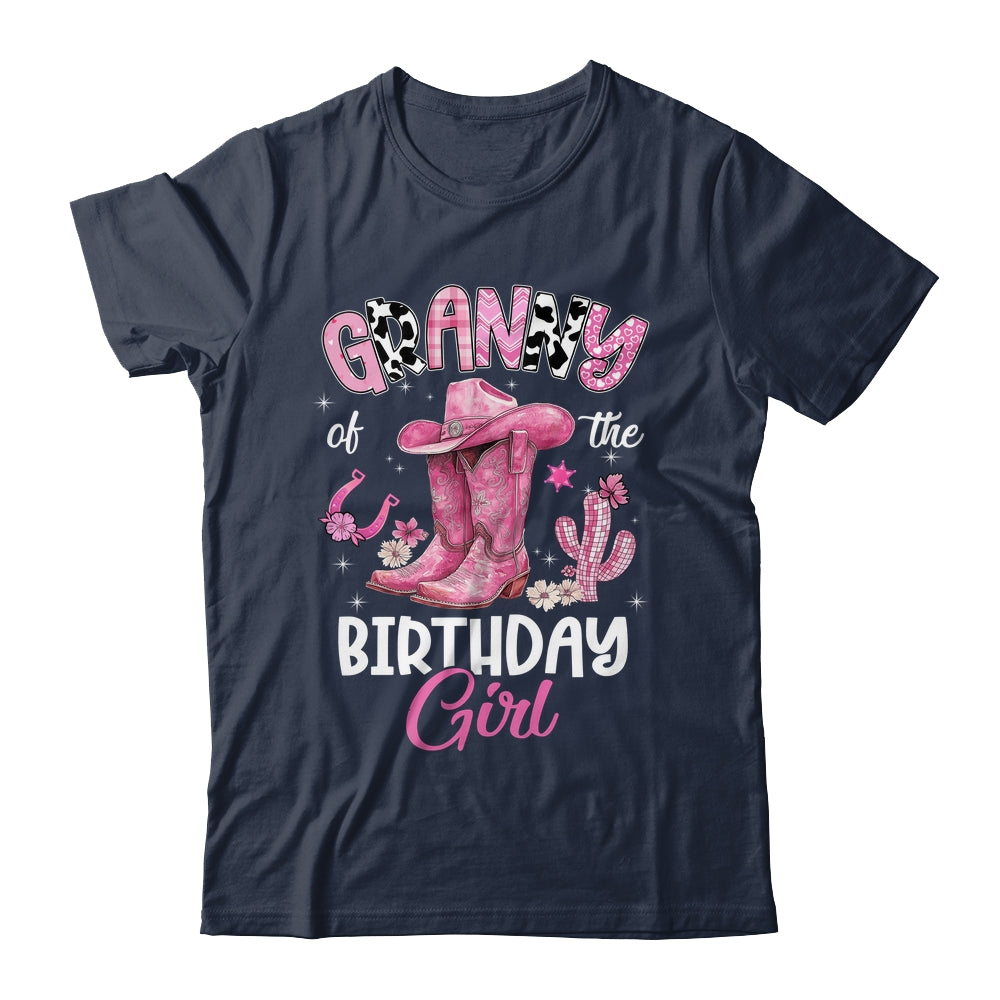 Granny Of The Birthday Girl Pink Cowgirl Western Cow Girl Shirt & Hoodie | siriusteestore