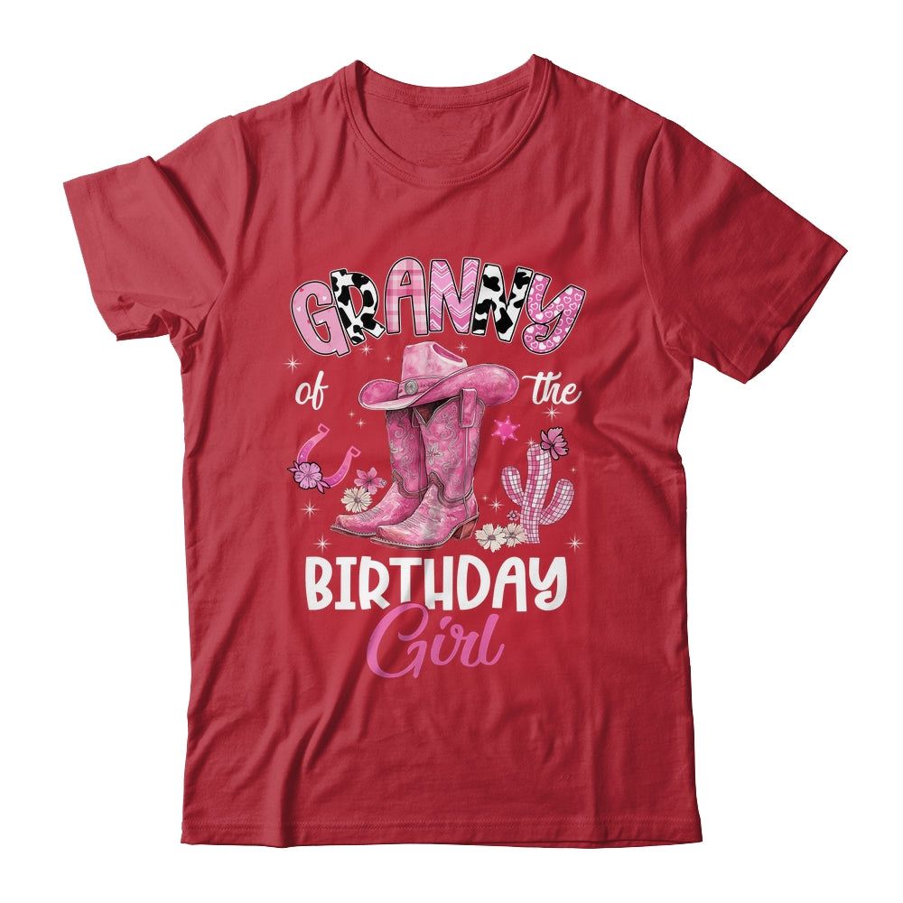 Granny Of The Birthday Girl Pink Cowgirl Western Cow Girl Shirt & Hoodie | siriusteestore