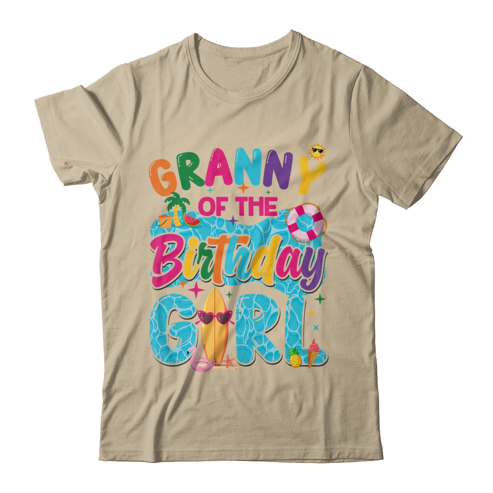 Granny Of The Birthday Girl Pool Party Beach Family Matching Shirt & Hoodie | siriusteestore