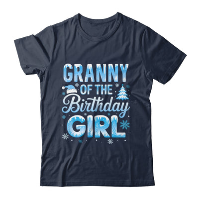 Granny Of The Birthday Girl Snowflakes Winter Family Matching Shirt & Hoodie | siriusteestore
