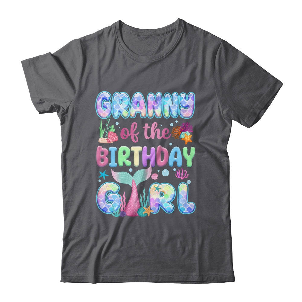 Granny Of The Birthday Mermaid Girl Family Matching Party Shirt & Hoodie | siriusteestore