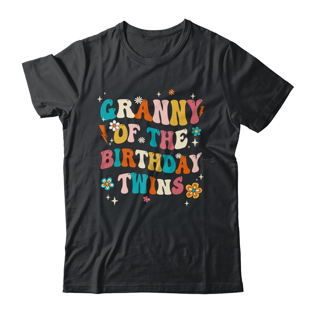 Granny Of The Birthday Twins Boys Girls Party Retro Bday Shirt & Hoodie | siriusteestore