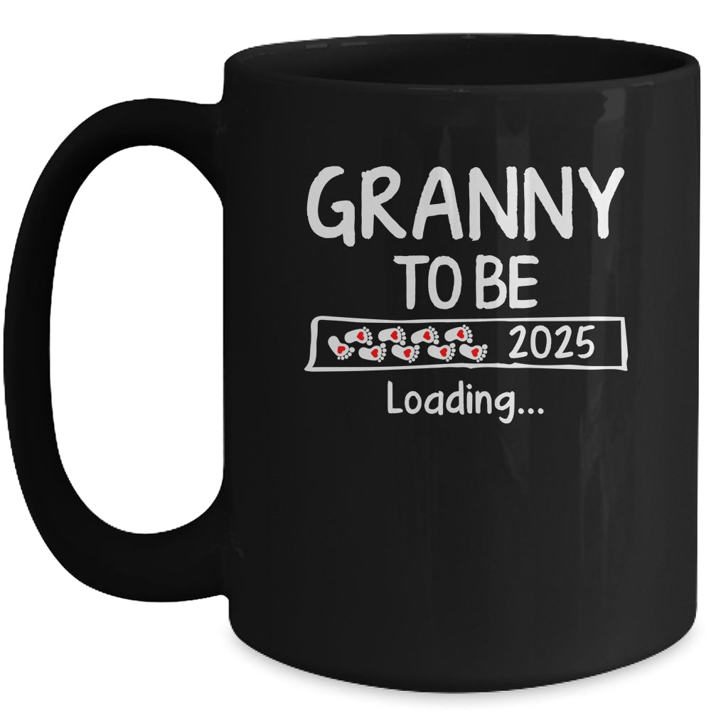Granny To Be 2025 Loading Promoted To Granny Est 2025 Mug | siriusteestore