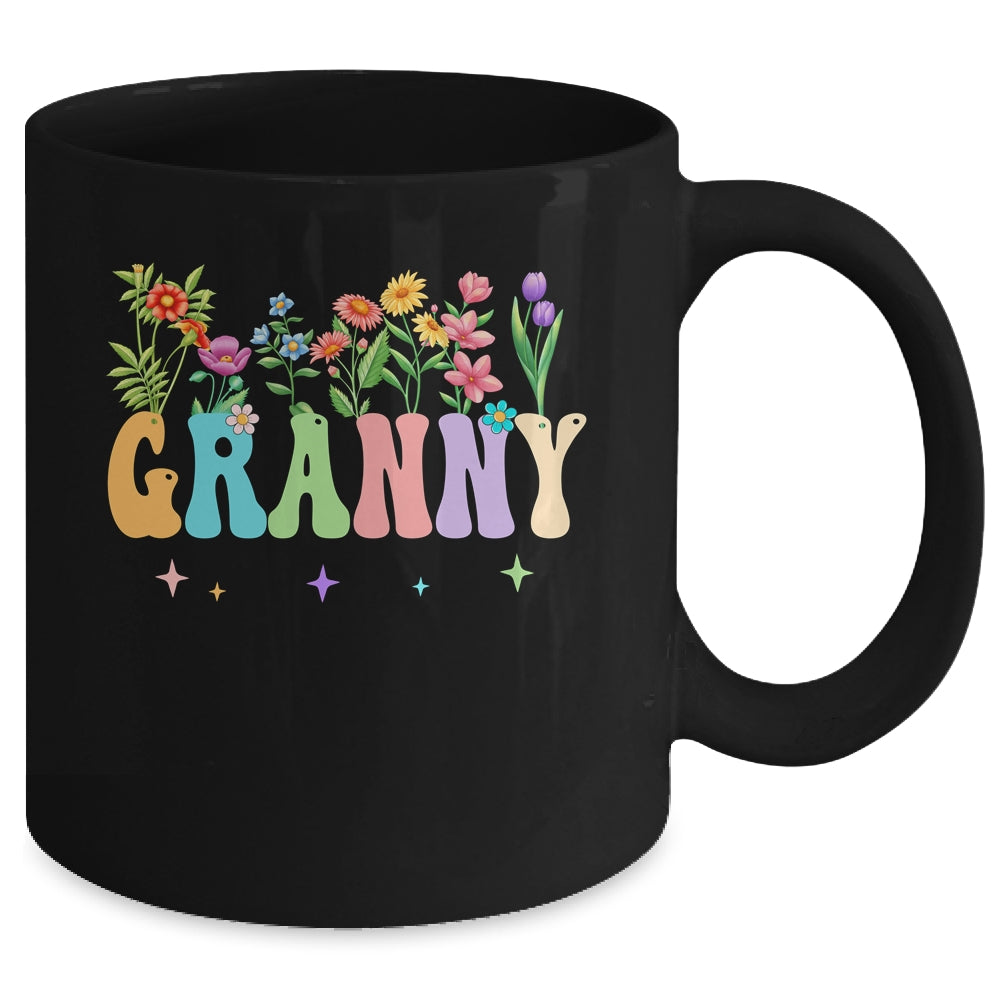 Granny Women Wildflower Floral Design Granny Mothers Day Mug | siriusteestore