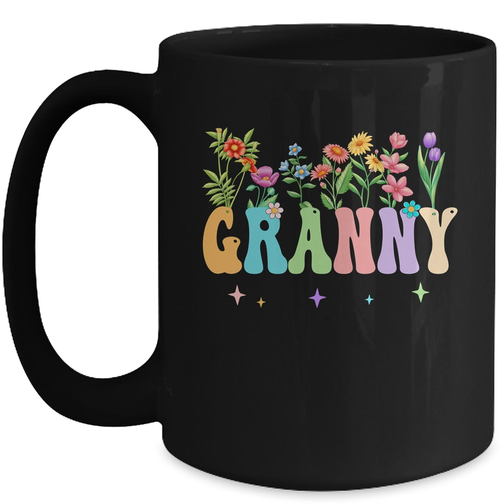 Granny Women Wildflower Floral Design Granny Mothers Day Mug | siriusteestore