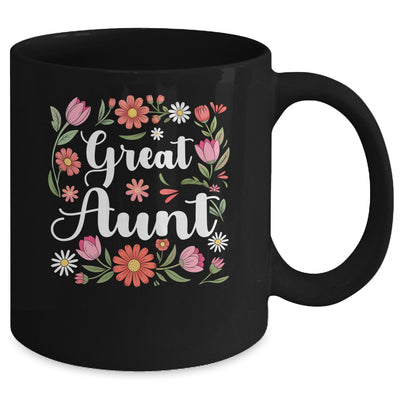 Great Aunt Floral Wildflowers Mother's Day Aunt Women Mug | siriusteestore
