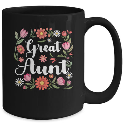 Great Aunt Floral Wildflowers Mother's Day Aunt Women Mug | siriusteestore