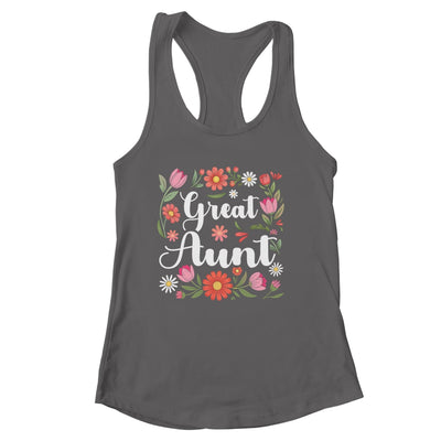 Great Aunt Floral Wildflowers Mother's Day Aunt Women Shirt & Tank Top | siriusteestore