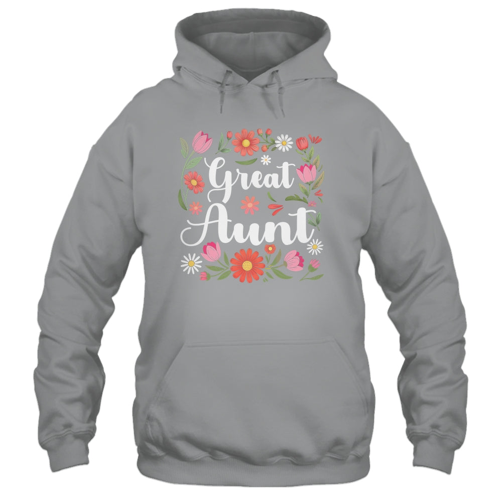 Great Aunt Floral Wildflowers Mother's Day Aunt Women Shirt & Tank Top | siriusteestore