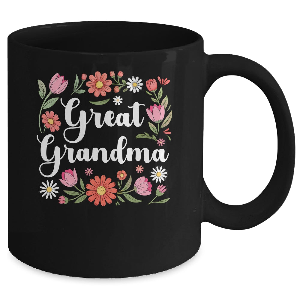Great Grandma Floral Wildflowers Mother's Day Grandma Women Mug | siriusteestore
