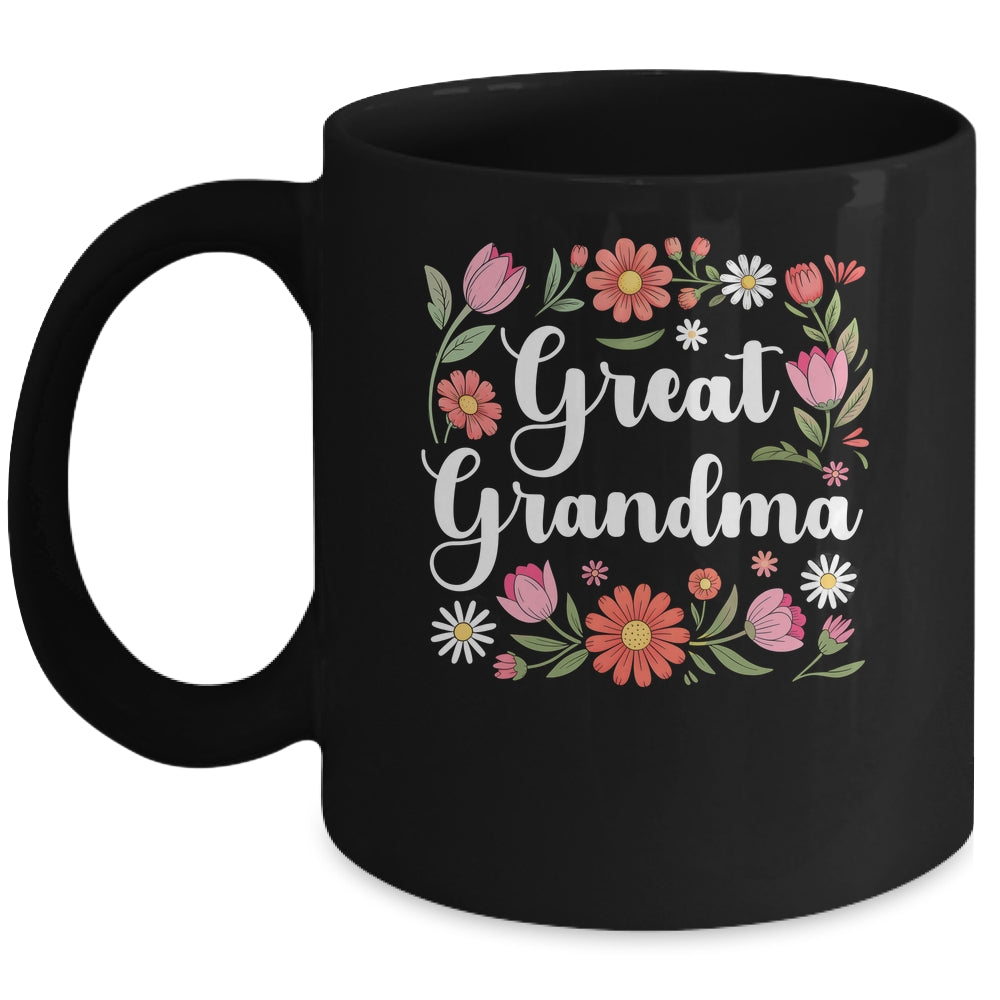 Great Grandma Floral Wildflowers Mother's Day Grandma Women Mug | siriusteestore