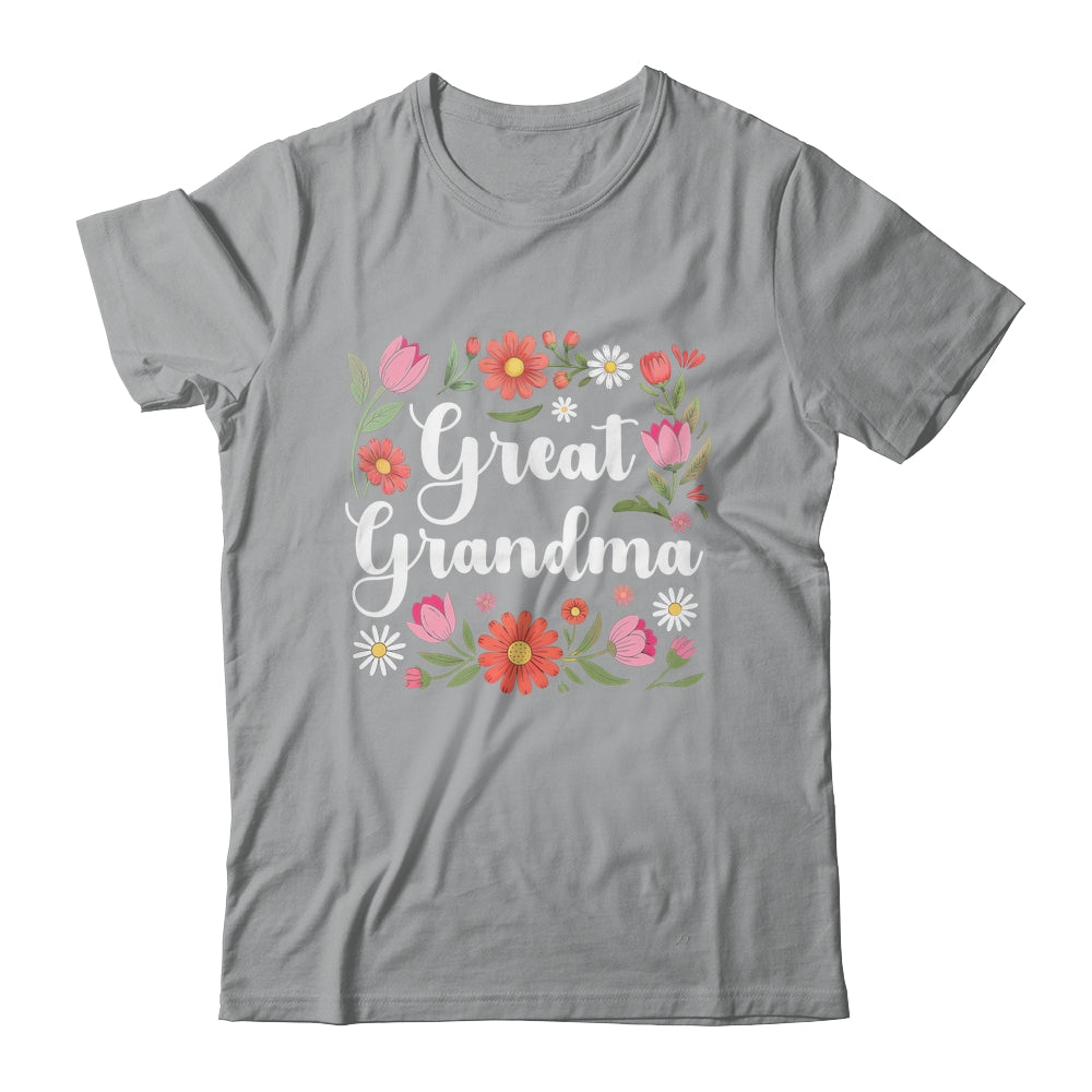 Great Grandma Floral Wildflowers Mother's Day Grandma Women Shirt & Tank Top | siriusteestore