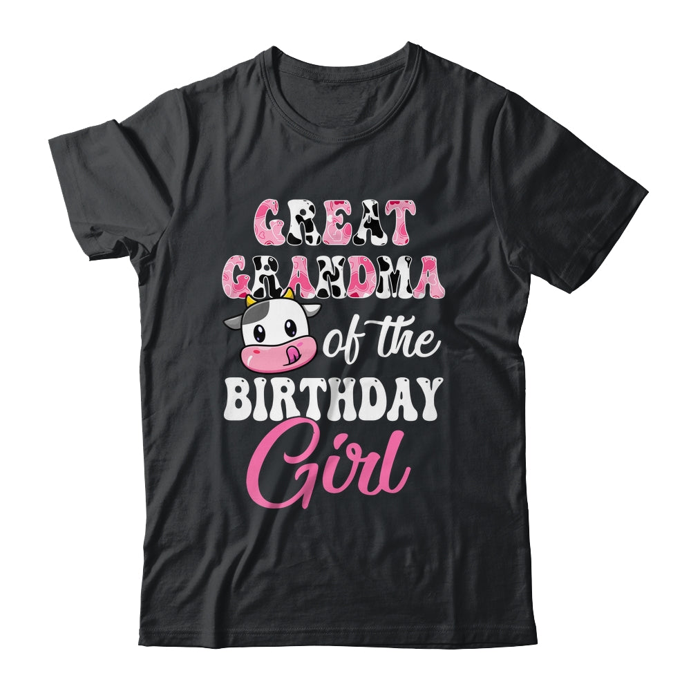 Great Grandma Of The Birthday Girl Farm Cow 1st Birthday Girl Shirt & Hoodie | siriusteestore