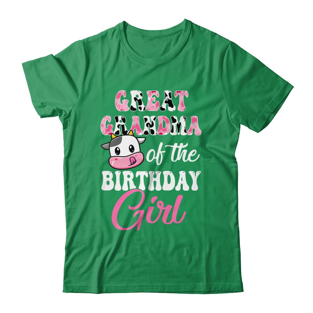 Great Grandma Of The Birthday Girl Farm Cow 1st Birthday Girl Shirt & Hoodie | siriusteestore