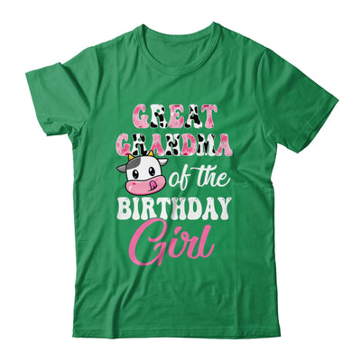 Great Grandma Of The Birthday Girl Farm Cow 1st Birthday Girl Shirt & Hoodie | siriusteestore