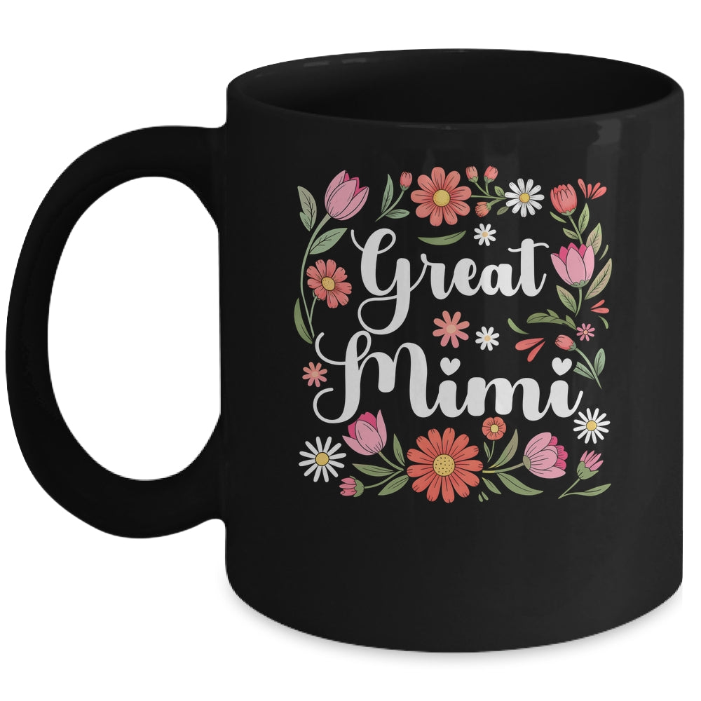 Great Mimi Floral Wildflowers Mother's Day Mimi Women Mug | siriusteestore