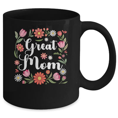 Great Mom Floral Wildflowers Mother's Day Mom Women Mug | siriusteestore