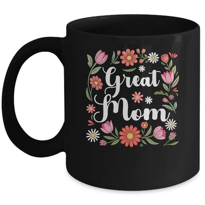 Great Mom Floral Wildflowers Mother's Day Mom Women Mug | siriusteestore