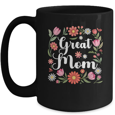 Great Mom Floral Wildflowers Mother's Day Mom Women Mug | siriusteestore