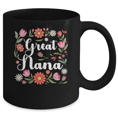 Great Nana Floral Wildflowers Mother's Day Nana Women Mug | siriusteestore