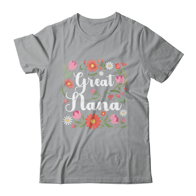 Great Nana Floral Wildflowers Mother's Day Nana Women Shirt & Tank Top | siriusteestore