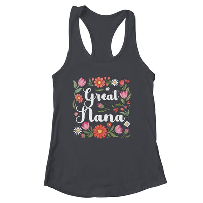 Great Nana Floral Wildflowers Mother's Day Nana Women Shirt & Tank Top | siriusteestore