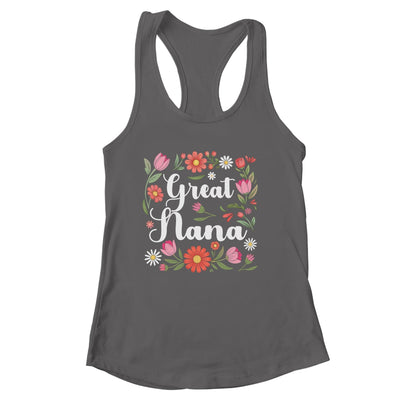 Great Nana Floral Wildflowers Mother's Day Nana Women Shirt & Tank Top | siriusteestore