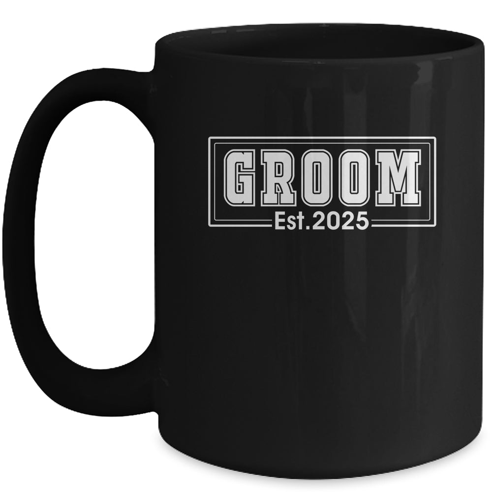 Groom Est 2025 Future Husband Bachelor Party Wedding Groom Mug | siriusteestore