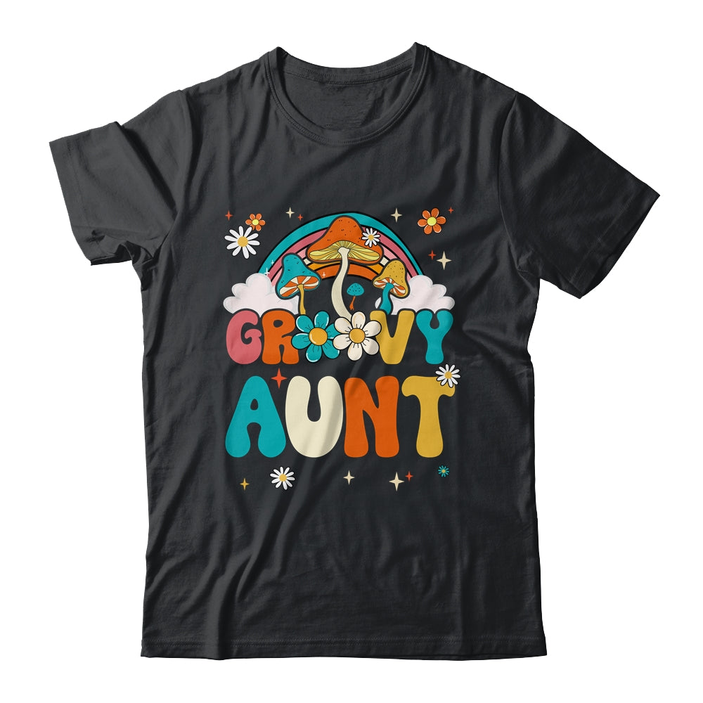Groovy Aunt Birthday Party Theme Decorations Rainbow Family Shirt & Hoodie | siriusteestore